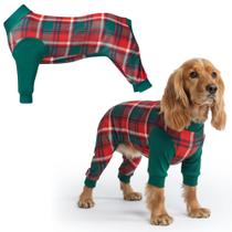Pijama para cães Spark Paws Christmas Recovery Suit verde/vermelho Pijama para cães Spark Paws Christmas Recovery Suit verde/vermelho
