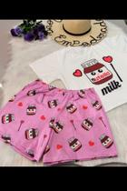 Pijama personagem temático shortinho Pijama personagem temático shortinho