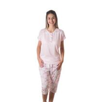 Pijama Pescador C/Manga Linha Classica Feminino Estampado