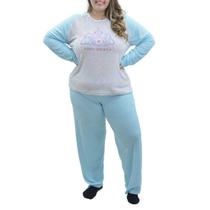 Pijama Plus Size feminino de inverno Sophia Victory
