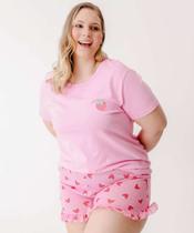 Pijama Plus Size Feminino Estampa Morango Marisa-04004