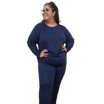 Pijama Plus Size Feminino Manga Longa Estampas Variadas