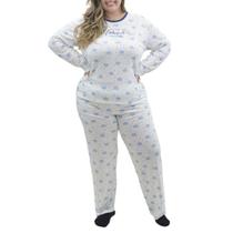 Pijama Plus Size Feminino Meia Malha de inverno Victory