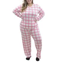 Pijama Plus Size Feminino Meia Malha de inverno Victory