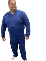 Pijama Plus Size Masculino Adulto Manga Longa e Calça Jucatel Roupa De Dormir Poliéster Pijama Plus Size Masculino Adulto Manga Longa e Calça Jucatel Roupa De Dormir Poliéster