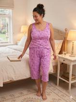 Pijama Plus Size Regata Bermuda Confortavel Capri Pescador Adulto