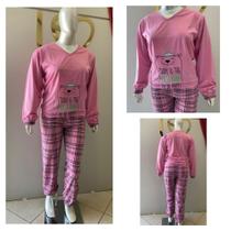 Pijama Plus Size- Tamanho Especial- Manga Longa Algodão