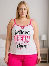 Pijama Plus Size Verão Short Curto Blusa de Alça Pijama de Calor 50 52 54 56 - c11 SUZI