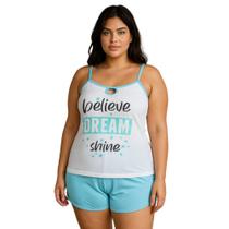 Pijama Plus Size Verão Short Curto Blusa de Alça Pijama de Calor 50 52 54 56 - c11 SUZI