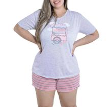 Pijama plus size verão short doll manga curta feminino Victory Pijama plus size verão short doll manga curta feminino Victory