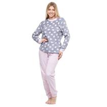 Pijama plush Punhos Inverno Frio Intenso Neve Super Quente