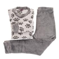 Pijama Plush Soft Plush Conjunto Calça Blusa Com Punhos
