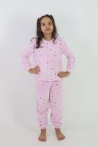 Pijama poá colors fleece feminino infantil