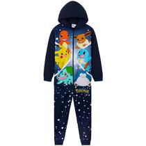 Pijama Pokémon Fleece com capuz quente para meninos de 7 a 8 anos Pijama Pokémon Fleece com capuz quente para meninos de 7 a 8 anos