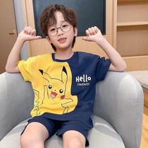 Pijama Poliester Juvenil Menino Pikachu Manga Curta