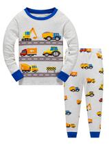 Pijama Popshion Boys Truck 100% algodão de 2 a 10 anos
