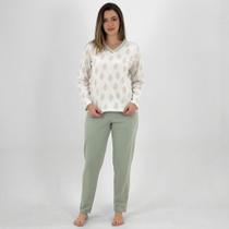 Pijama Pzama Manga Longa com Calça Feminino