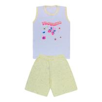 Pijama Regata com Flores e Short - Big Bless