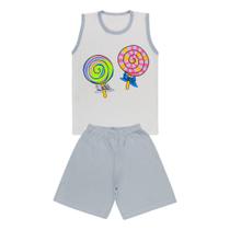 Pijama Regata de Pirulito e Short - Big Bless