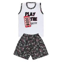 Pijama Regata e Short Floral - Big Bless