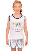 Pijama Regata e Short Listrado - Izitex Pijama Regata e Short Listrado - Izitex