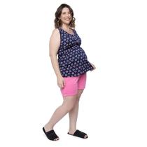 Pijama Short Doll Regata Amamentação com Botões Coração Linda Gestante Pijama Short Doll Regata Amamentação com Botões Coração Linda Gestante