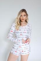 Pijama short e blusa manga longa tl batimentos Pijama short e blusa manga longa tl batimentos