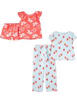 Pijama Simple Joys by Carter's Girls, 4 peças de frutas silvestres e florais, 7 anos Pijama Simple Joys by Carter's Girls, 4 peças de frutas silvestres e florais, 7 anos