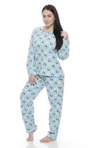 Pijama soft adulto feminino outono/inverno frio