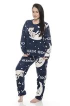 Pijama soft adulto feminino outono/inverno frio - TERE