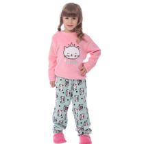 Pijama Soft Feminino Infantil De Inverno Quentinho Victory