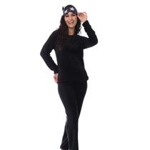Pijama Soft Feminino Inverno Longo Adulto Fleece Básico