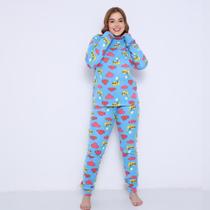 Pijama Soft Peluciado Nuvens e Gatinhos Pijama Soft Peluciado Nuvens e Gatinhos