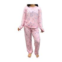Pijama stuf estampado com calça ref:cb0161 feminino