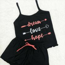Pijama Suede alcinha e estampa linha noite babydool shortdool Pijama Suede alcinha e estampa linha noite babydool shortdool