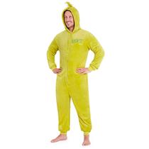 Pijama The Grinch Masculino - Macacão com Capuz de Fleece Verde