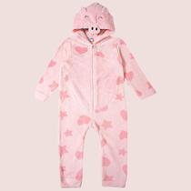 Pijama Tiptop Infantil Peludinho Bichinho Inverno Com Capuz