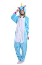 Pijama Unicórnio Azul Kigurume Macacão Adulto A Pronta Entrega