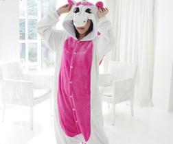 Pijama Unicórnio De Asa Branco Com Pink 100% Algodão A Pronta Entrega - Fantasy Londres