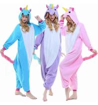 Pijama Unicórnio Infantil E Adulto Macacão Kigurumi Cosplay