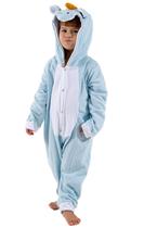 Pijama Unicórnio Infantil Fantasia Kigurumi Capuz Macacão de Dormir