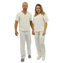 Pijama Unissex Cirúrgico Plus Size Feminino Hospitalar Gabardine PH - S