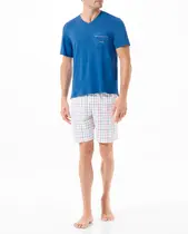 Pijama Unissex Curto e Confortável Azul Lohe Pijama Unissex Curto e Confortável Azul Lohe