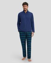 Pijama Unissex Xadrez Macio Azul Lohe Pijama Unissex Xadrez Macio Azul Lohe