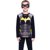 Pijama Veggi 11.01.0514 Super Herói Morcego Infantil Acompanha Máscara Do Personagem 100% Algodão