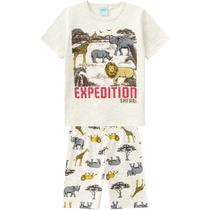 Pijama Verão Infantil Masculino Mescla Kyly 109796 Pijama Verão Infantil Masculino Mescla Kyly 109796