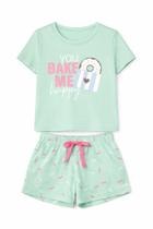 Pijama Verão Infantil Menina Donut - Caramell Kids