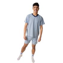 Pijama Verão Masculino Adulto Gola V