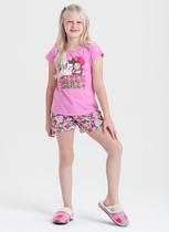 Pijama Verão Menina Infantil Poema Blusa e Shorts Boiadeira