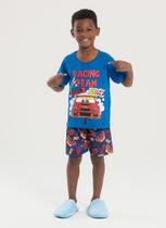 Pijama Verão Menino Royal Camiseta e Bermuda Carros
